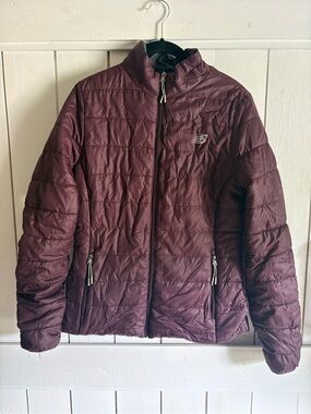 New Balance Women's Quilted Packable Jacket in Maroon